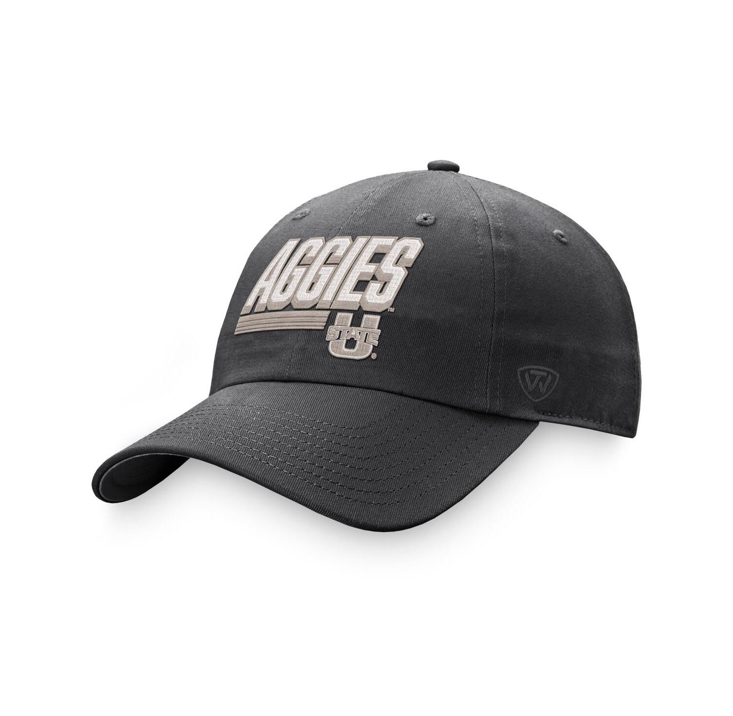 Men's Charcoal Utah State Aggies Slice Adjustable Hat