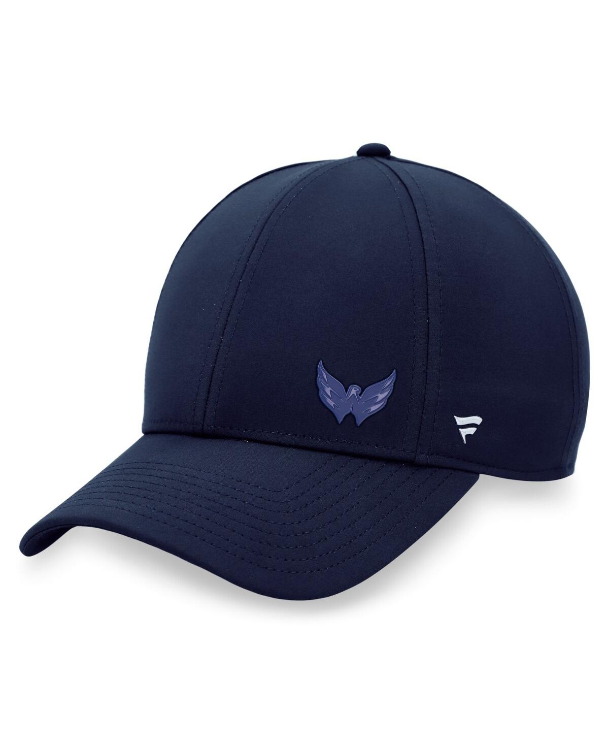 Shop Fanatics Women's  Navy Washington Capitals Authentic Pro Road Structured Adjustable Hat