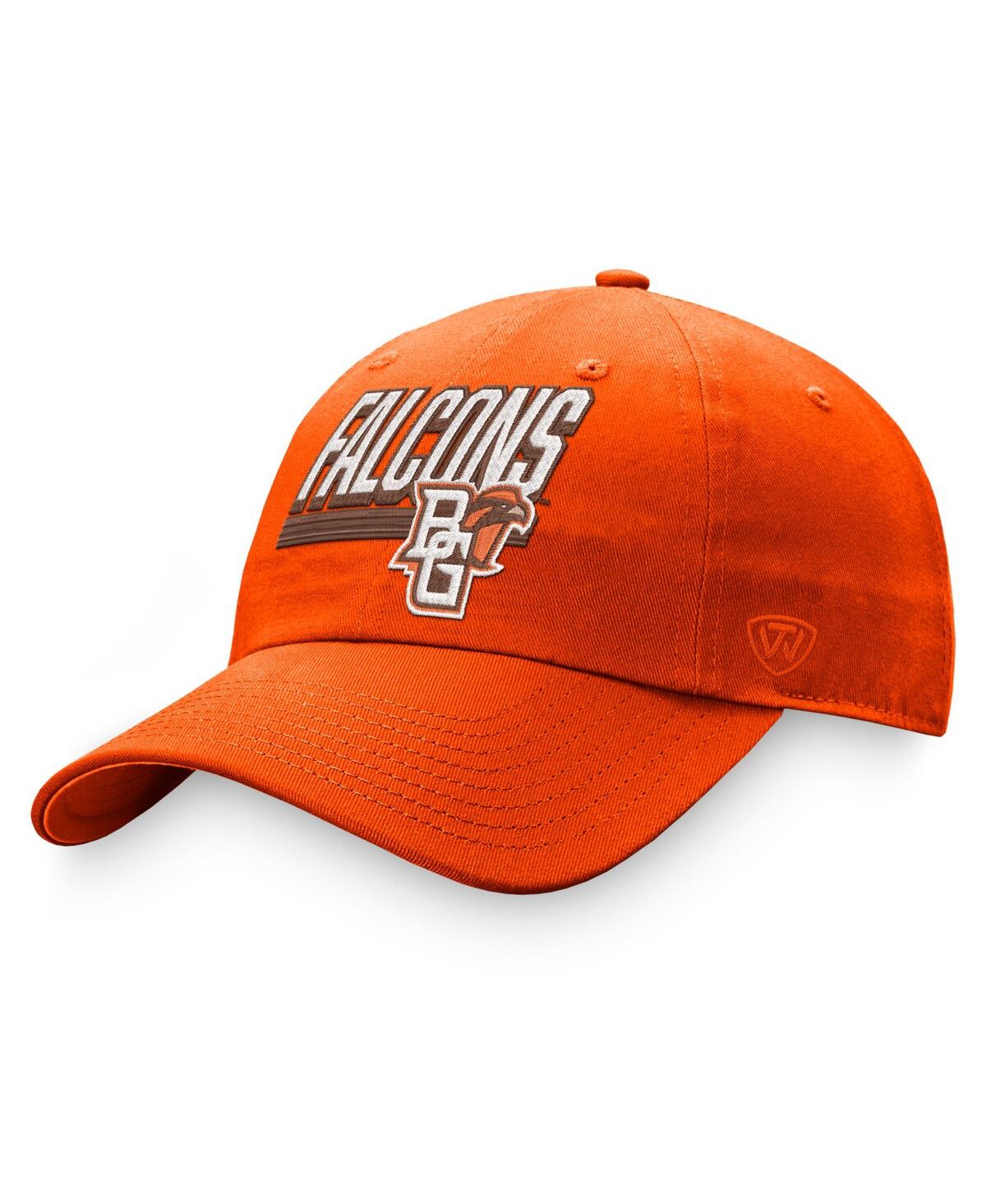 TOP OF THE WORLD MEN'S TOP OF THE WORLD ORANGE BOWLING GREEN ST. FALCONS SLICE ADJUSTABLE HAT