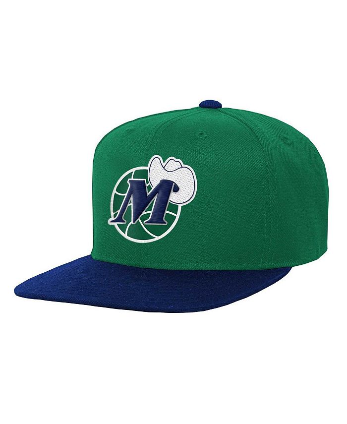Dallas Mavericks Mitchell & Ness Youth Two-Tone Snapback Hat - Navy/Green