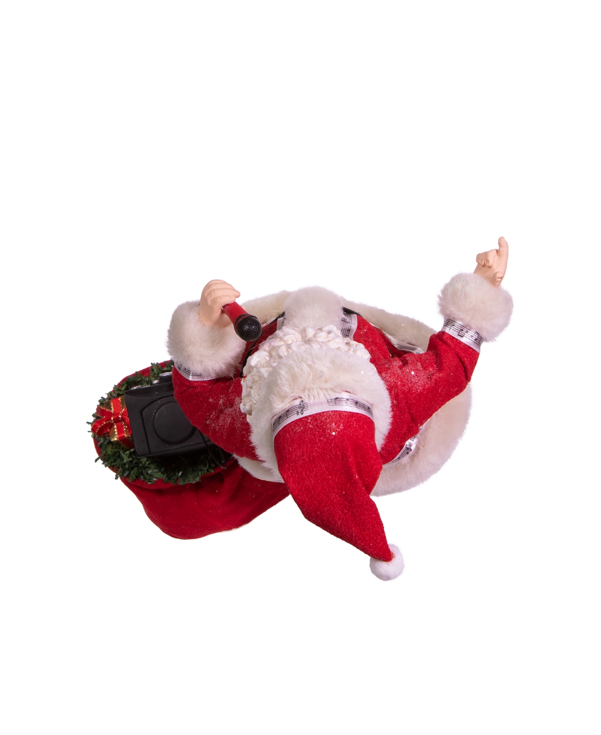 Kurt Adler Battery-Operated Fabriche Musical Karaoke Santa