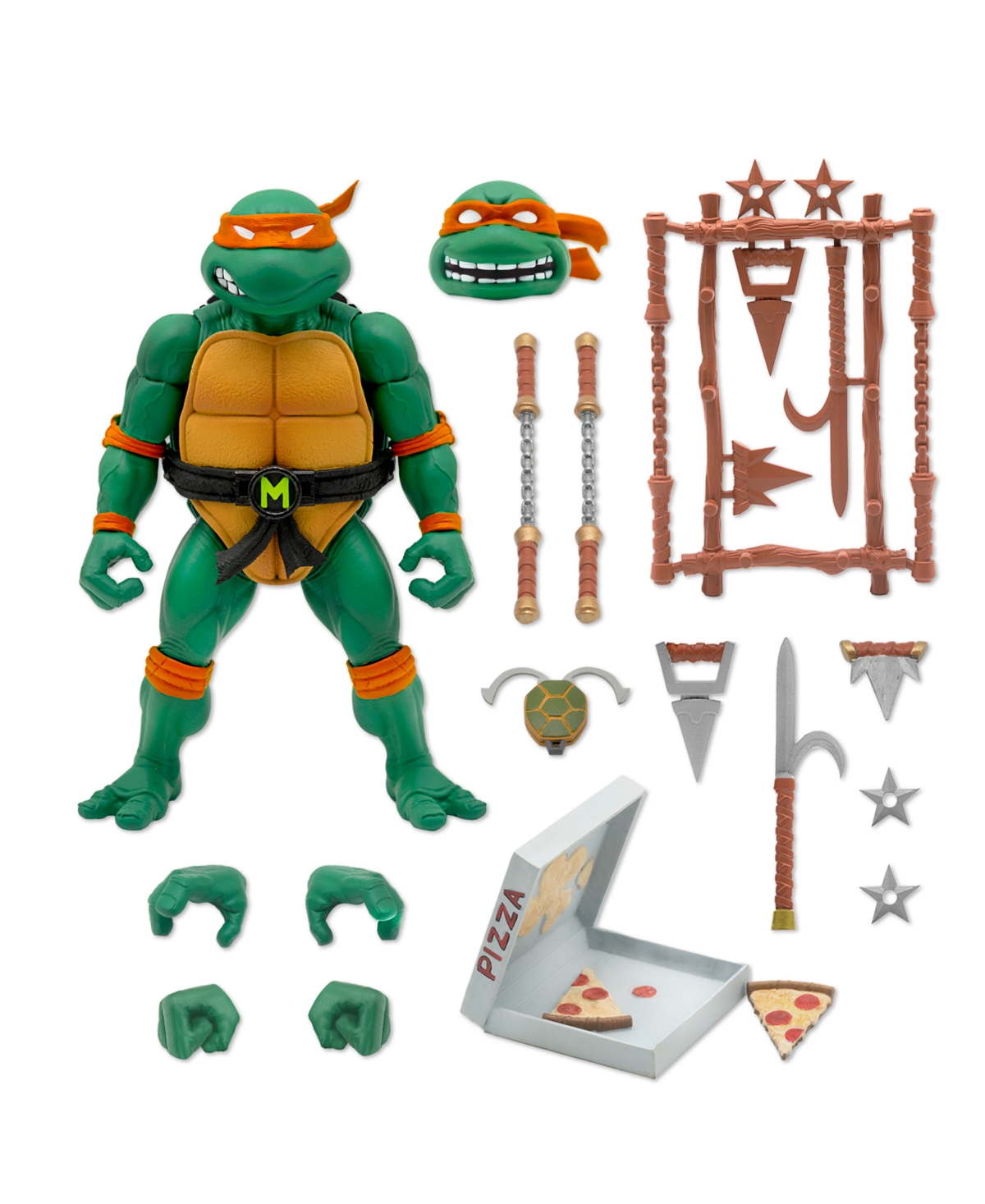 Super 7 Teenage Mutant Ninja Turtles Michelangelo 7" Ultimates, Action Figure In Multi