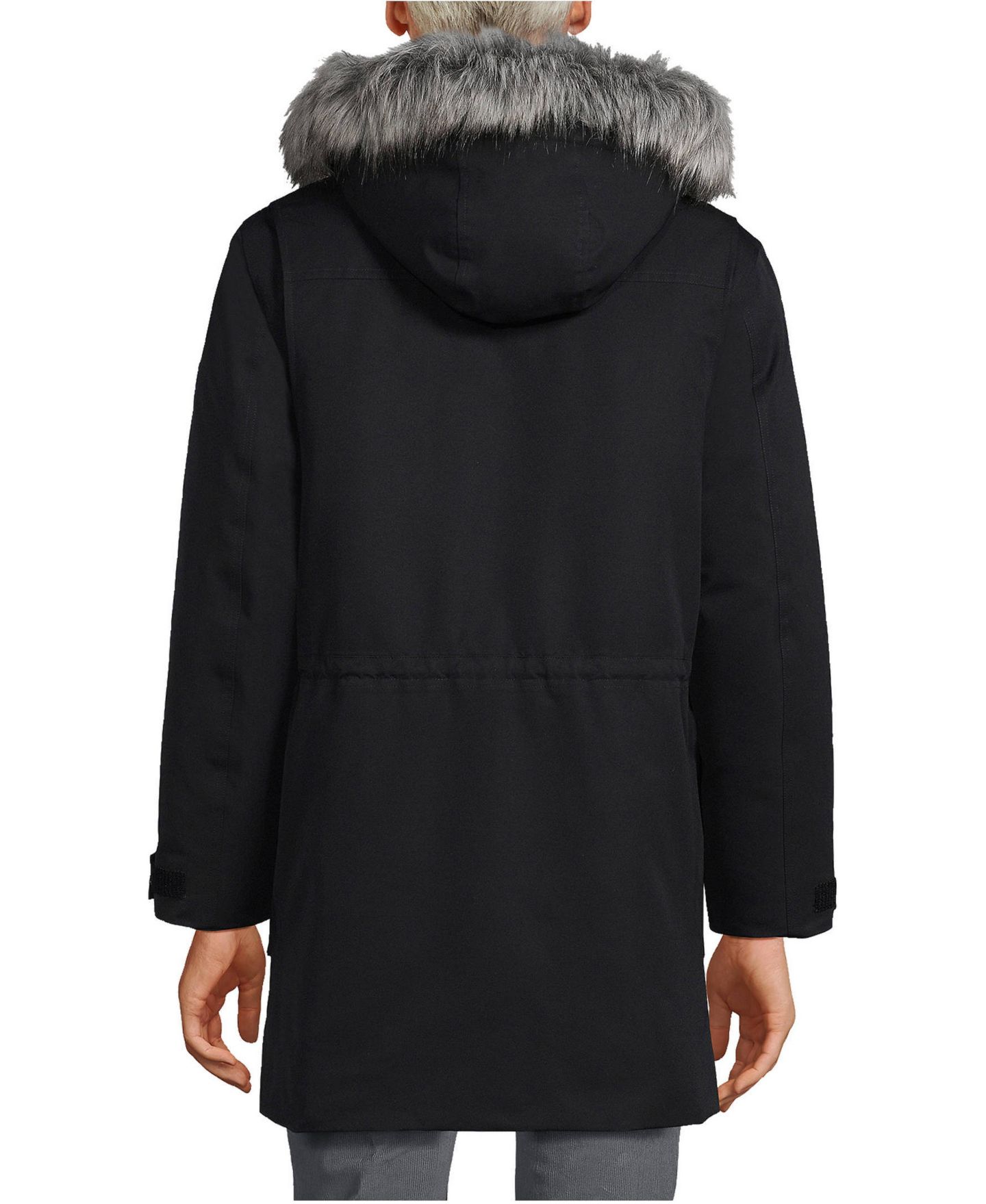 Мужская куртка Lands' End Big & Tall Expedition Waterproof Down Parka, цвет: Чёрный — фото 2