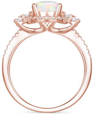 Amethyst (1-1/2 ct. t.w.) & Lab-Grown White Sapphire (1/2 ct. t.w.) Halo Statement Ring in 14k Gold-Plated Sterling Silver