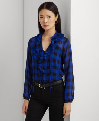 macys ralph lauren blouses