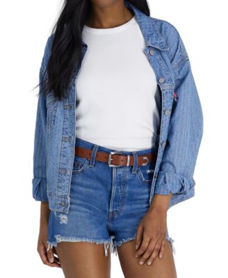 Women's Western Metal Tip End Leather Pant Belt