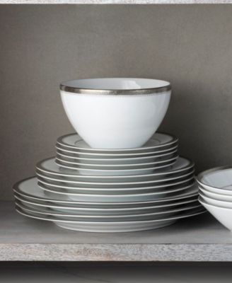 Charlotta Platinum 30-Piece Dinnerware Set, Service For 6