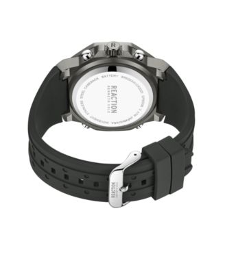 Kenneth Cole Reaction Men's Analog Digital Gray Silicone Watch 48mm