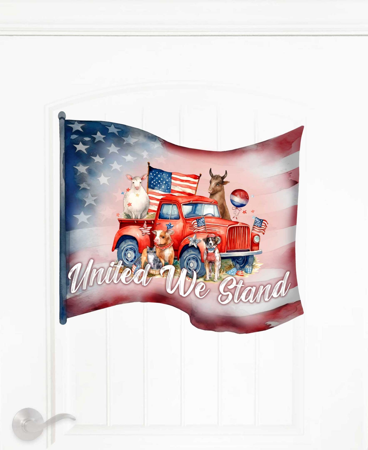 Holiday Door Decor Wooden Welcome Sign United We Stand G. DeBrekht - Multi Color