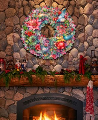 Holiday Wooden Door Decor Wall Decor Summer Blooms Wreath G. DeBrekht
