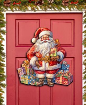 The Joy of Giving Christmas Wooden Door Decor Wall Decor G. DeBrekht