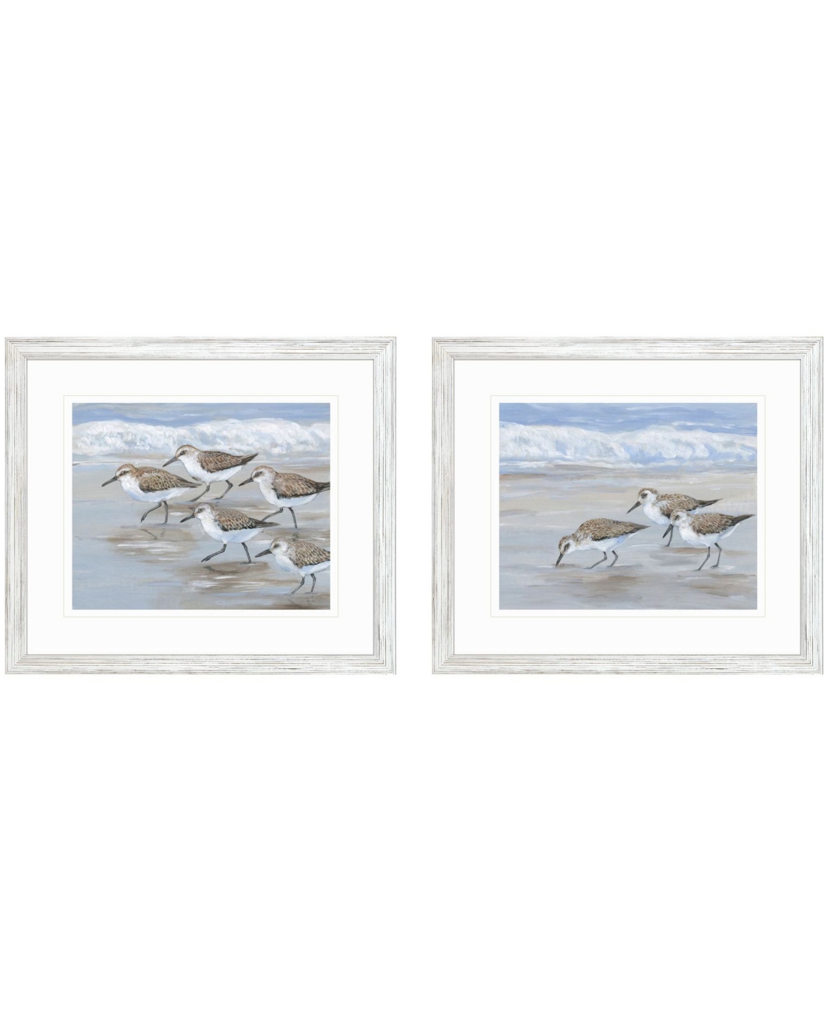 Paragon Picture Gallery Sandpipers Framed Art, Set Of 2 In Blue