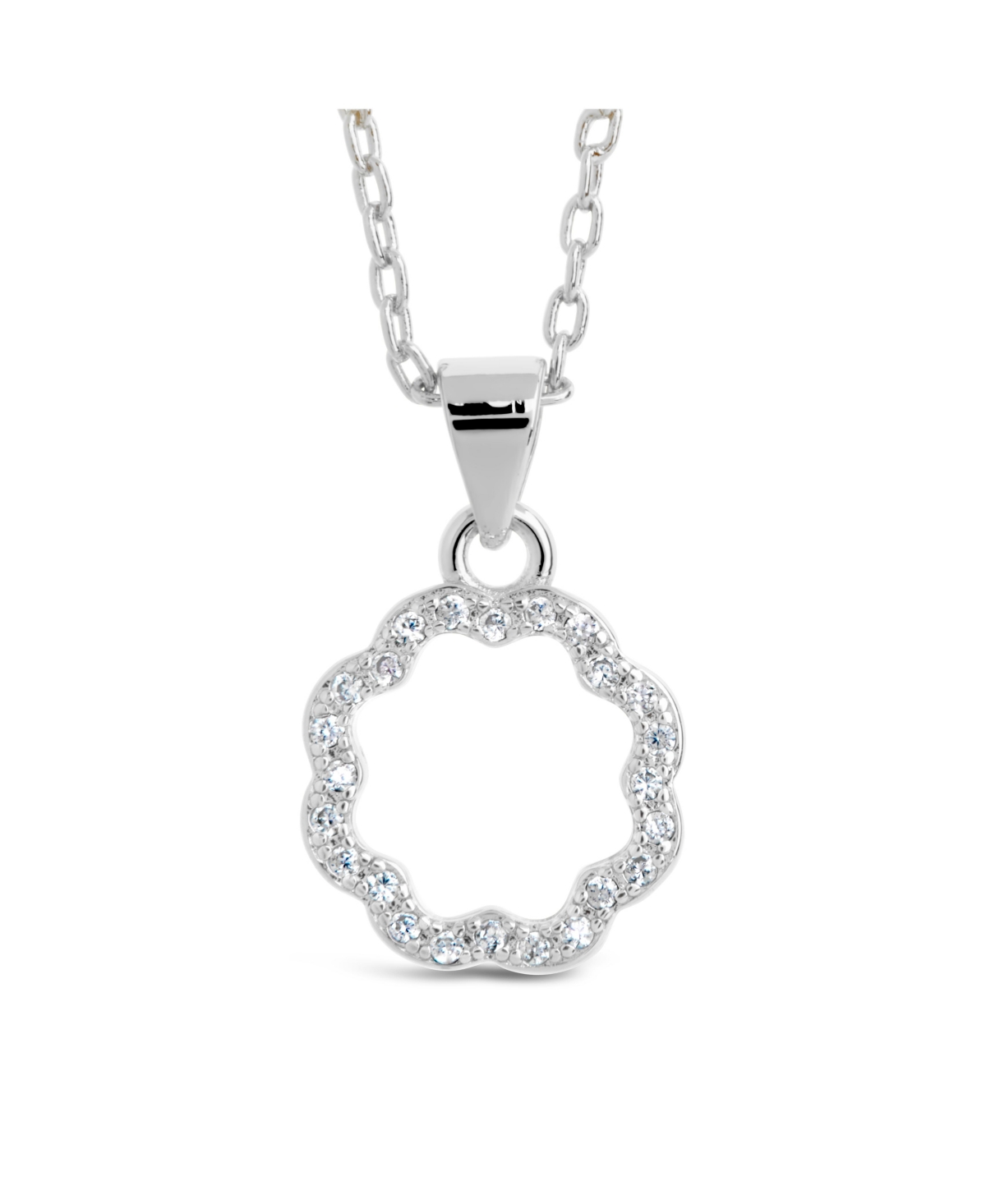 Sterling Forever Cubic Zirconia Marisole Pendant Necklace In Silver