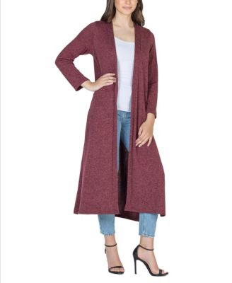 Women's Long Duster Open Front Knit Cardigan Jacket