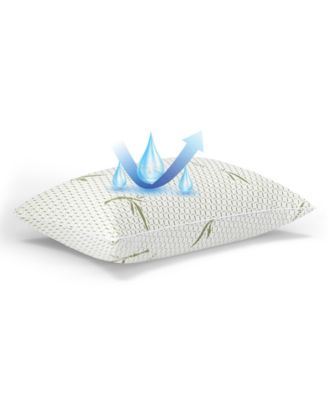 Rayon from Bamboo Gel-Infused Memory Foam Cluster Pillow, Jumbo