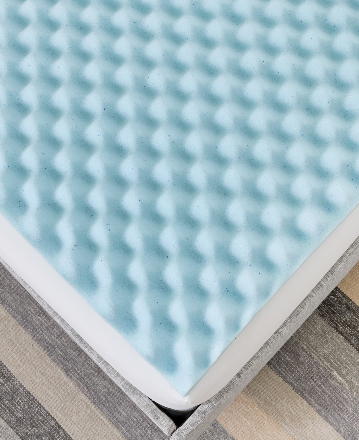 Prosleep 2.5" Gel-infused Convoluted Memory Foam Mattress Topper, King In White