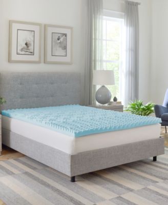 2" Gel-Infused Zoned Convoluted Memory Foam Mattress Topper, Full