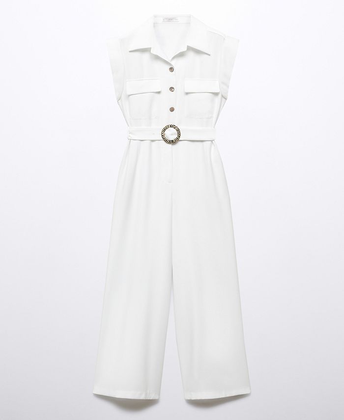MANGO Women's Belt Long Jumpsuit Macy's