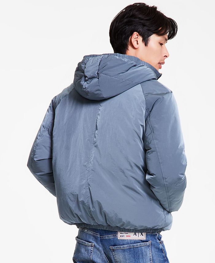 A|X Armani Exchange Men's Reversible Hooded Jacket - Macy's