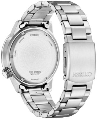 Eco-Drive Men's Weekender Stainless Steel Bracelet Watch 43mm