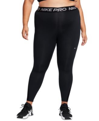 Nike Women's Pro High-waisted 7/8 Leggings With Pockets (plus Size) In Grey