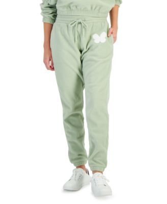 Rebellious One - Juniors' Butterfly Polar Fleece Sweatpants