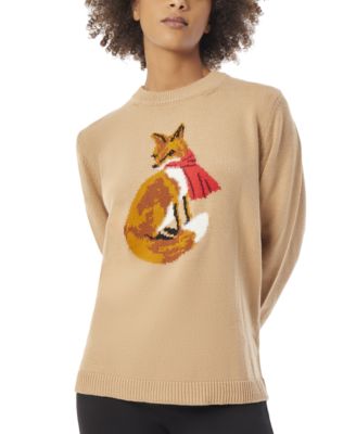 Jones New York - Women's Fox Long-Sleeve Crewneck Sweater