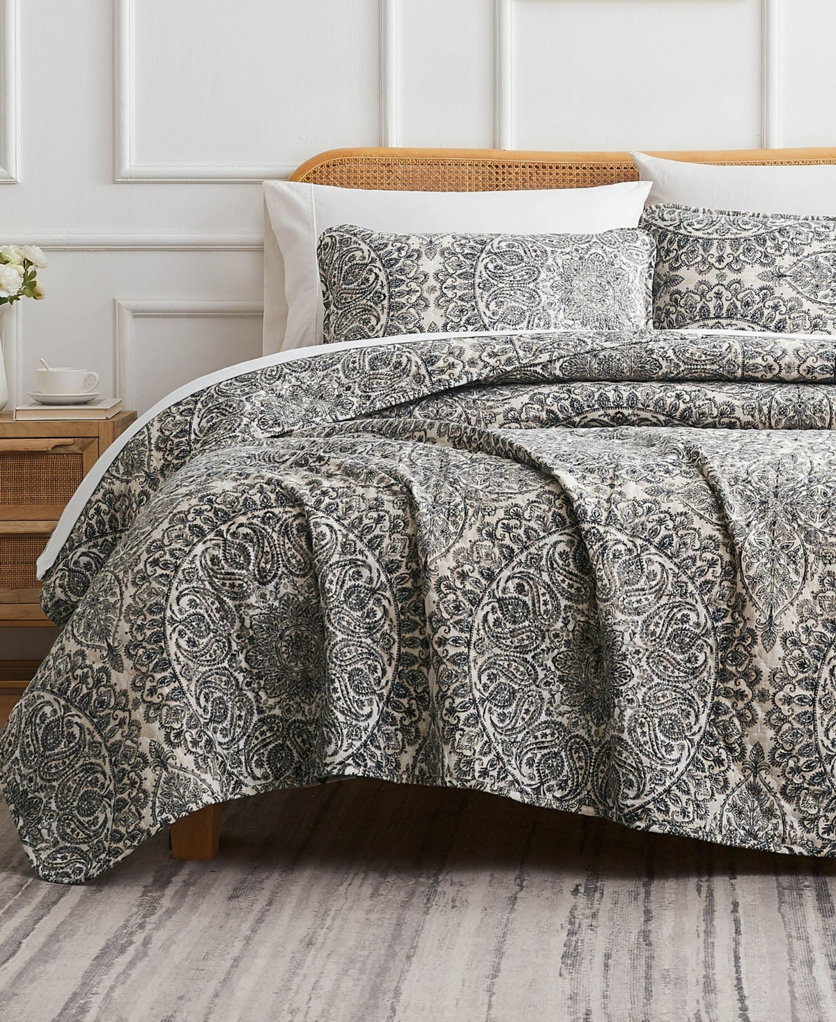Southshore Fine Linens Ashanti Oversized 3 Piece Quilt Set, Full/Queen
