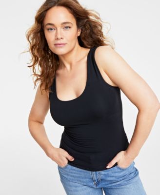 Women's Scoop-Neck Sleeveless Longline Tank Top