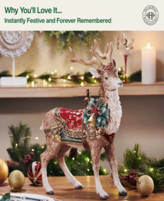 Noel Holiday Grand Deer Figurine, 17.75-in