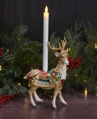 Noel Holiday Standing Deer Candle Holder, 10.25-in