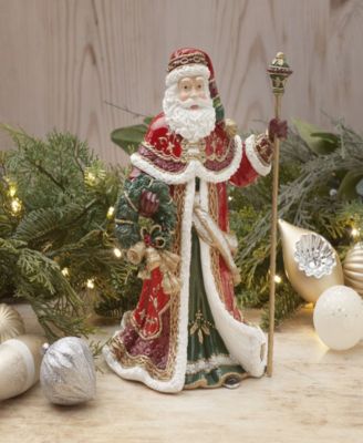 Noel Holiday Musical Santa Figurine, 11-inch