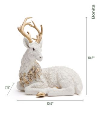 Bonita Resting Deer Figurine, 10.5-inch