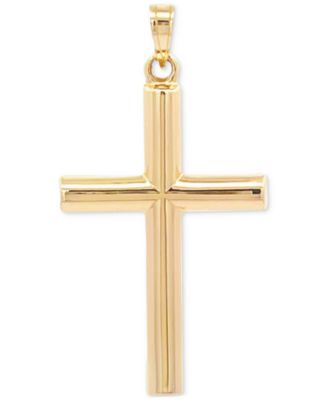 Cross Pendant in 14k Yellow Gold - Macy's