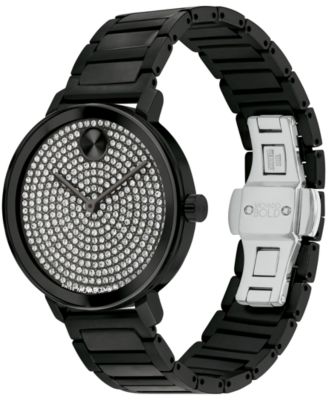 Women's Bold Evolution 2.0 Swiss Quartz Ionic Plated Black Steel Watch 34mm