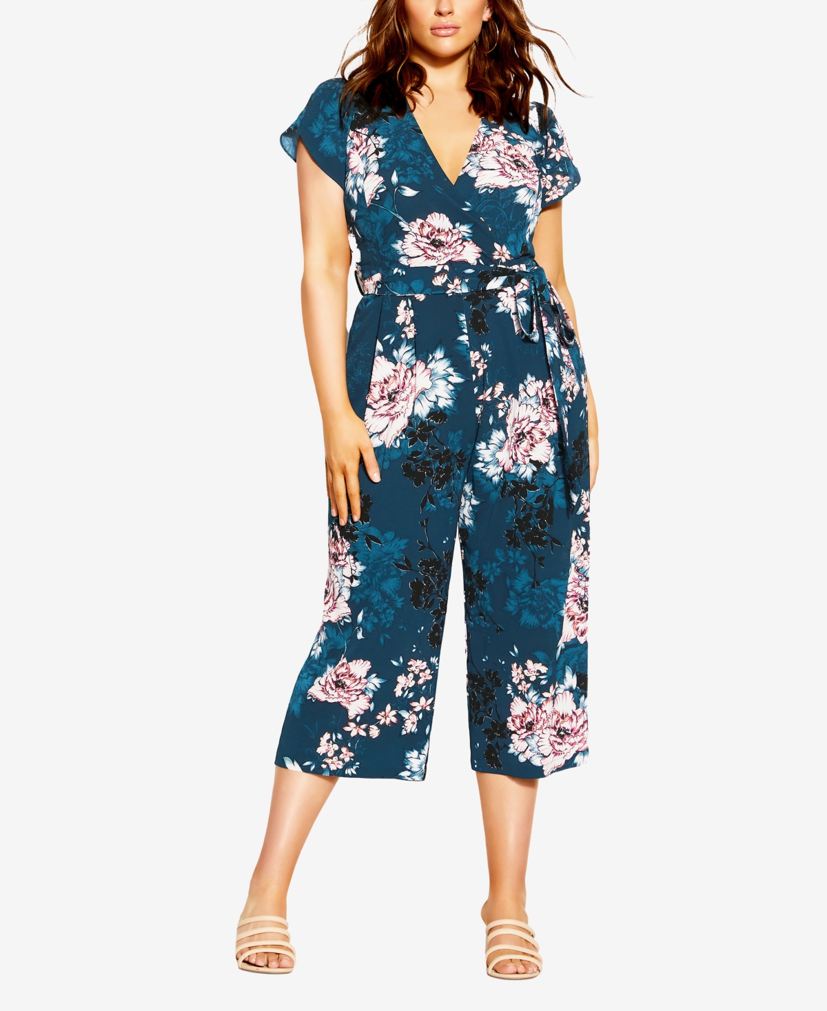 City Chic Women's Blossom Tie Jumpsuit