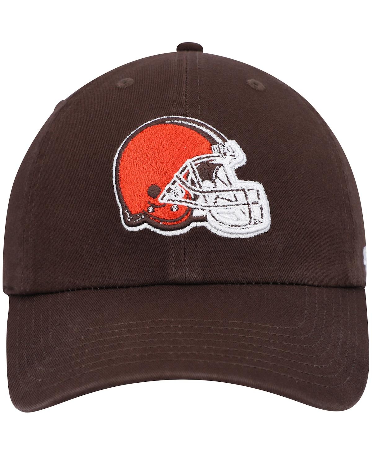 Shop 47 Brand Big Boys And Girls ' Brown Cleveland Browns Team Logo Clean Up Adjustable Hat
