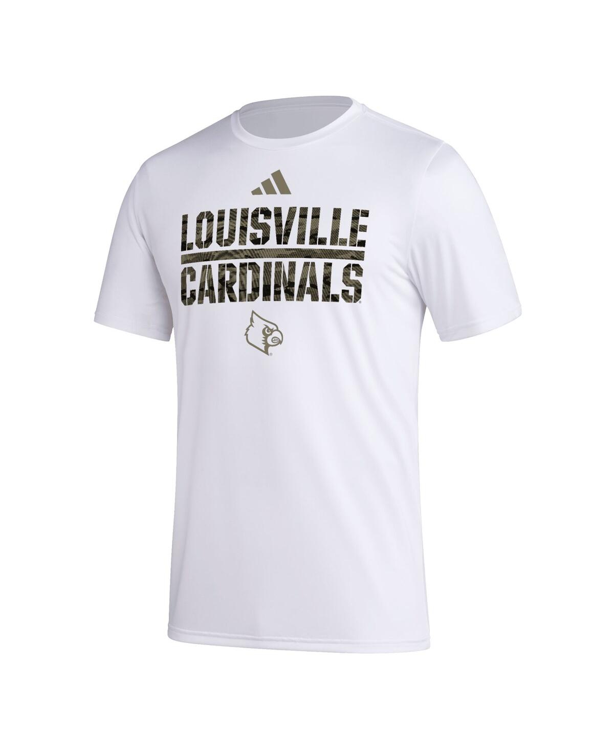 Men's adidas Black Louisville Cardinals Pregame AEROREADY T-Shirt