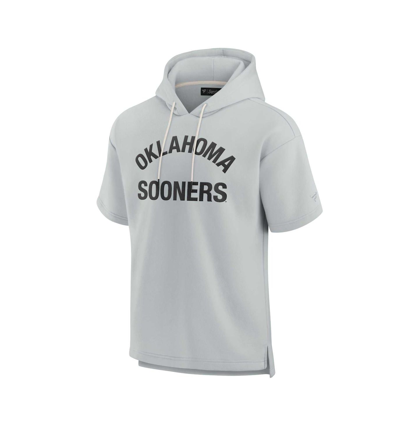 Худи Fanatics Signature Gray Oklahoma Sooners Super Soft Fleece Short Sleeve Pullover — фото 2