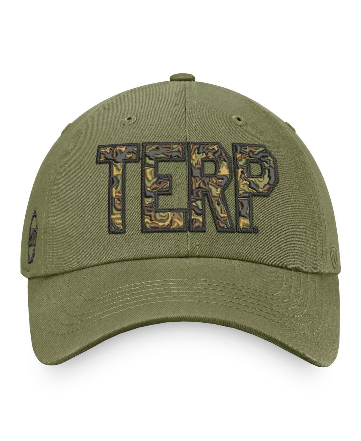 Shop Top Of The World Men's  Olive Maryland Terrapins Oht Military-inspired Appreciation Unit Adjustable H