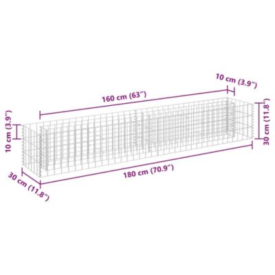 Galvanized Steel Large Heavy Duty Gabion Raised Bed