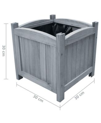 Garden Raised Beds 2 pcs 11.8"x11.8"x11.8" Solid Firwood