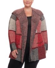 Macys plus discount size sweater coats