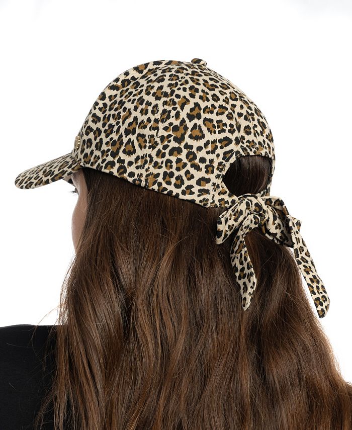 Vince Camuto Leopard Print TieBack Baseball Cap Macy's