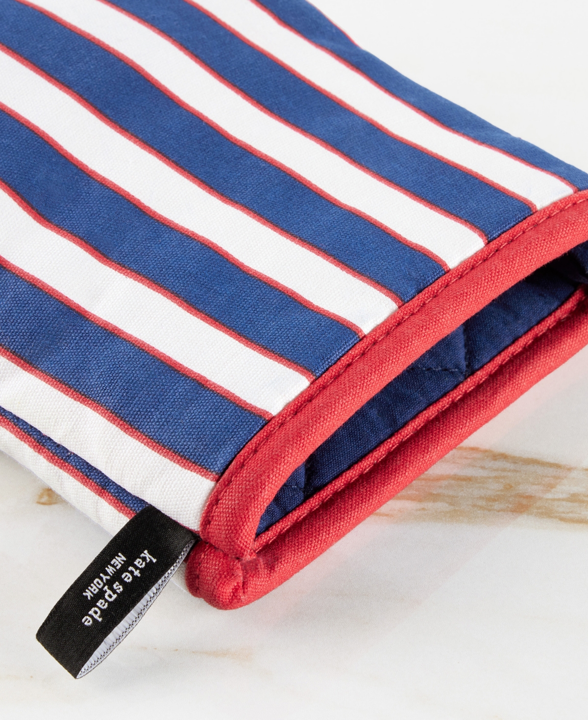 Kate Spade Botanical Stripe Mini Oven Mitt 2-pack Set, 5.5" X 8"