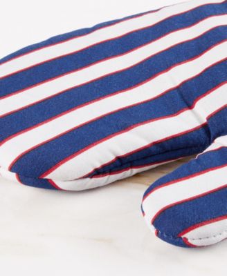 Botanical Stripe Oven Mitt 2-Pack Set, 7" x 13"