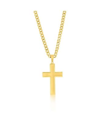 Stainless Steel Polished Cross Necklace