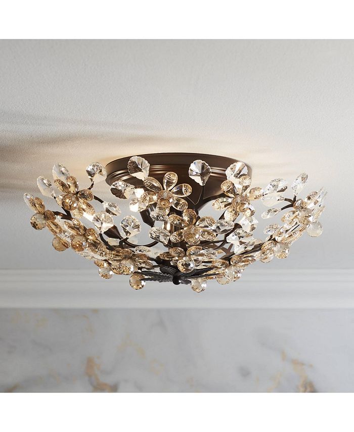 Vienna Full Spectrum Crystal Blooms Rustic Vintage Ceiling