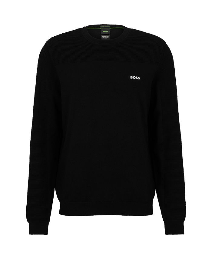 Hugo Boss Men's Branded Crew-Neck Sweater - Macy's