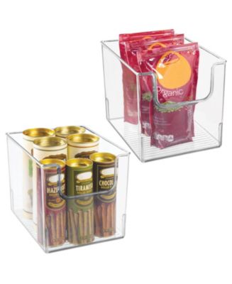 mDesign Kitchen Plastic Storage Organizer Bin with Open Front - 2 Pack ...